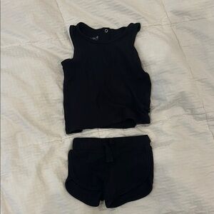 Bamboo Jersey Tank Jogger Set in Midnight